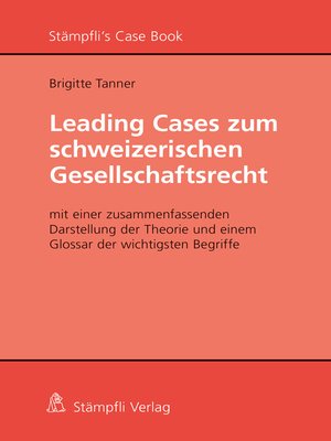 cover image of Leading Cases zum schweizerischen Gesellschaftsrecht